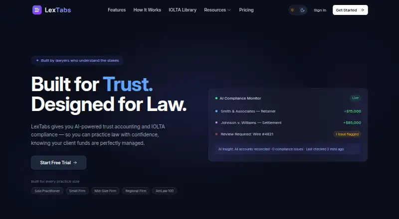 The LexTabs homepage