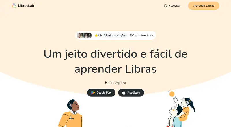 The LibrasLab homepage