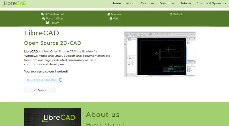 The LibreCAD homepage