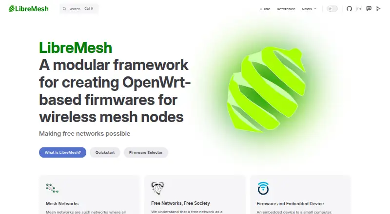 The LibreMesh homepage