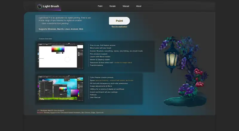The Light Brush homepage