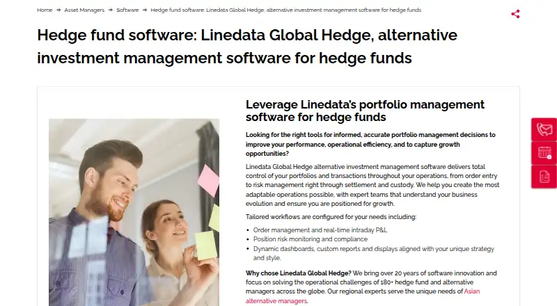 The Linedata Global Hedge homepage