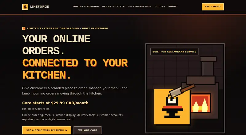 The LineForge homepage