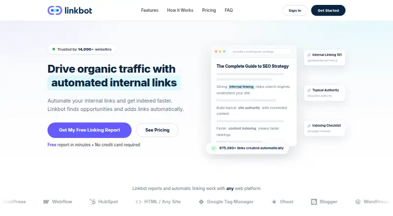 The Linkbot homepage
