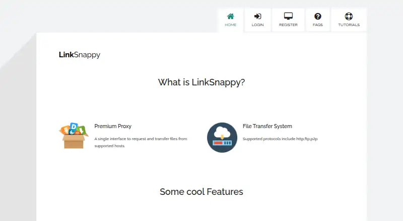 The LinkSnappy homepage