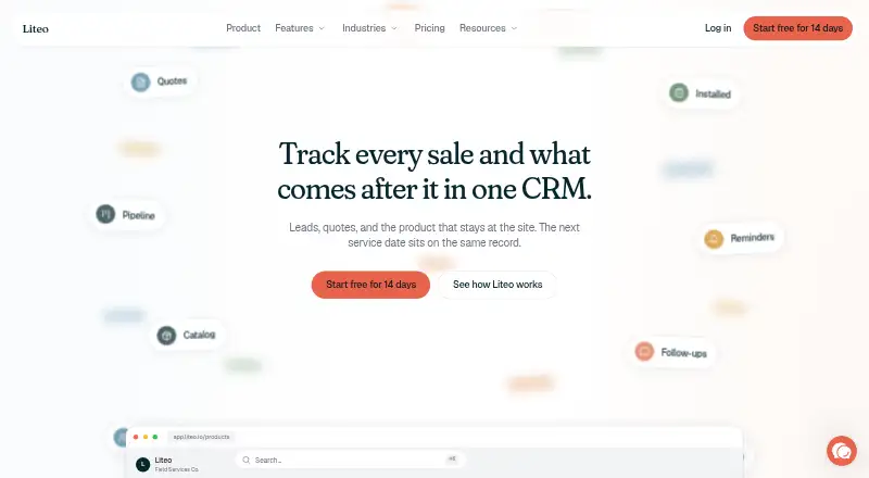 The Liteo homepage