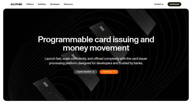 The Lithic homepage