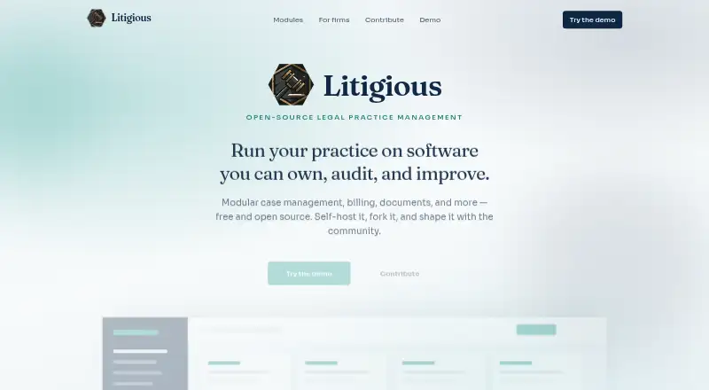 The Litigious homepage