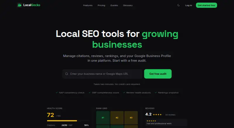 The LocalGecko homepage
