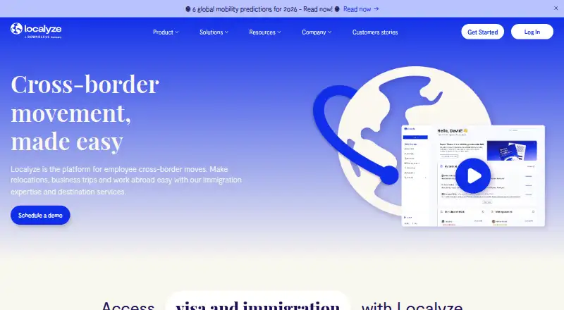 The Localyze homepage