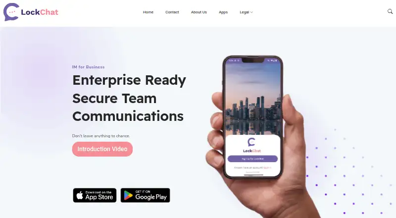 The LockChat homepage