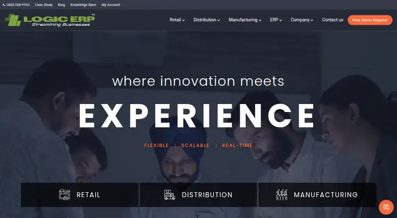 The LOGIC ERP homepage