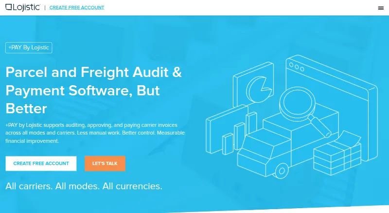 The Lojistic +PAY homepage