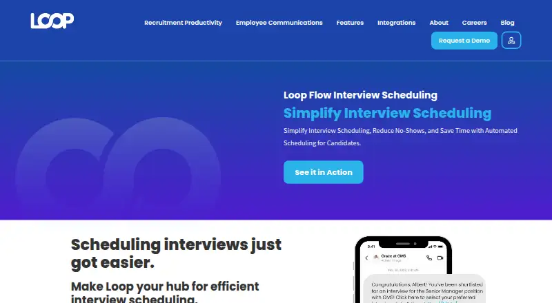 The Loop Flow Candidate Self-Scheduling homepage