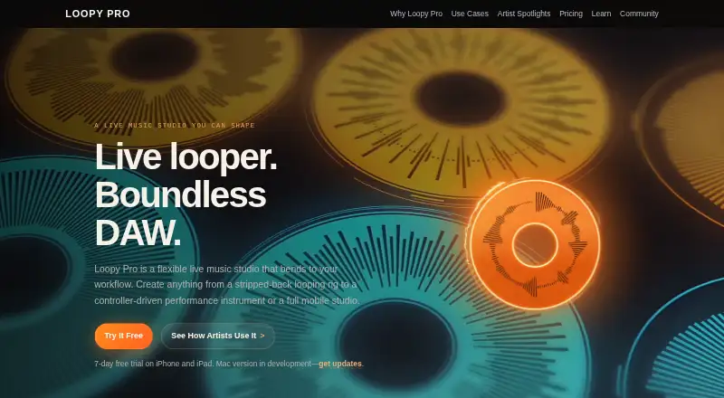 The Loopy Pro homepage