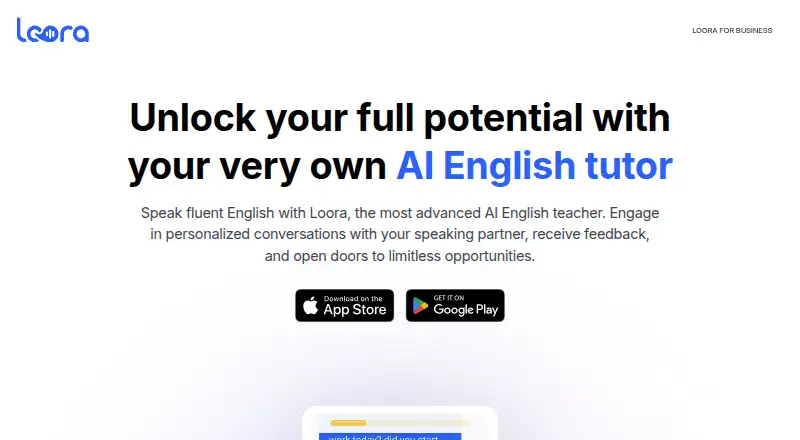 The Loora homepage