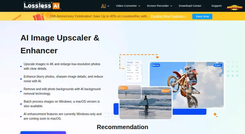The LosslessImage homepage
