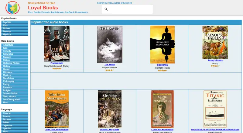 The Loyal Books homepage