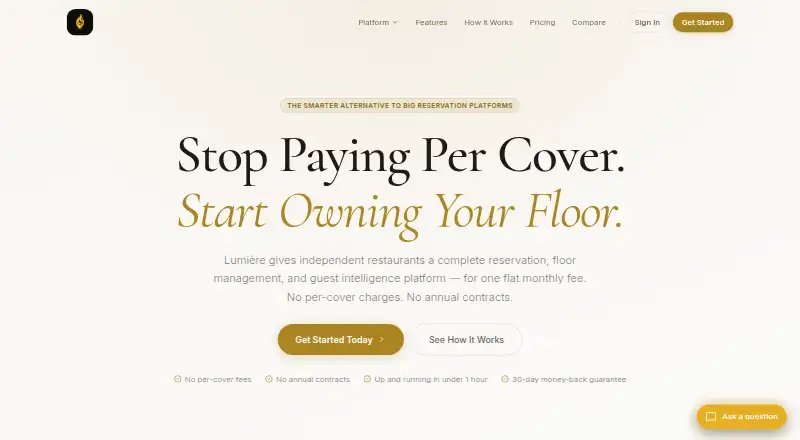 The Lumière Dining homepage