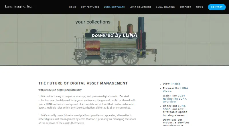 The LUNA homepage
