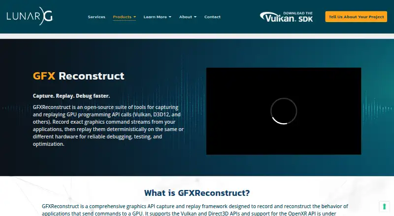 The GFXReconstruct homepage