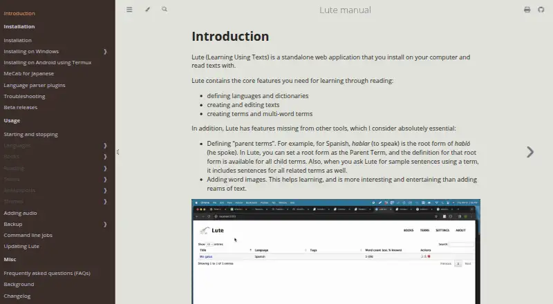 The Lute homepage