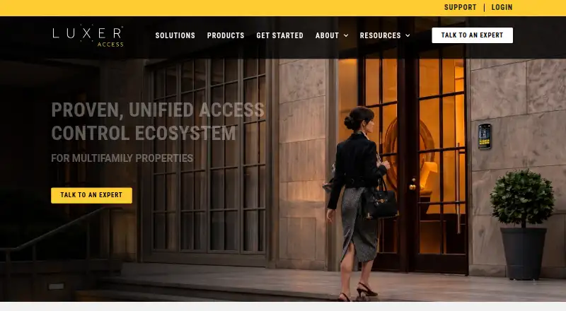 The Luxer Access homepage