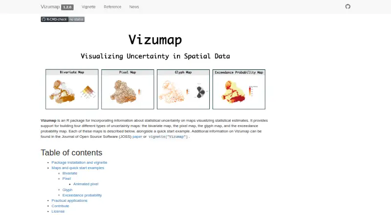 The Vizumap homepage