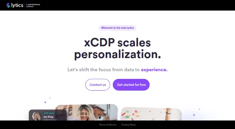 The Lytics homepage