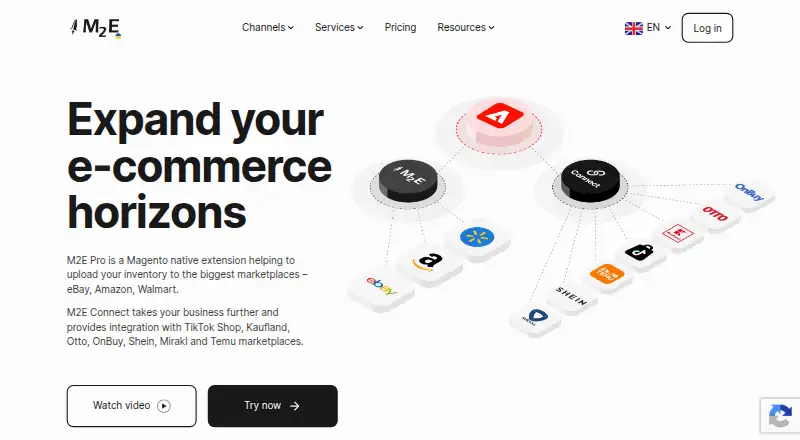The M2E Pro homepage