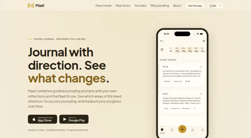 The Maat Journal homepage