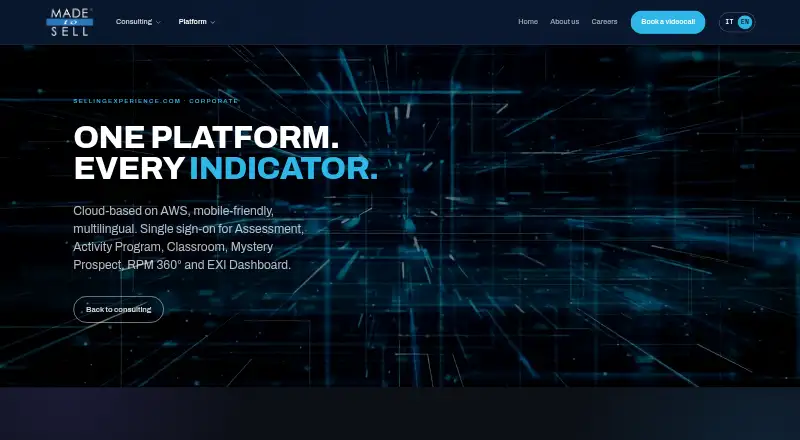 The SellingExperience.com homepage