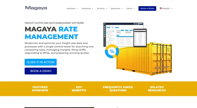 The Magaya Rate Management homepage