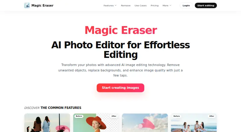 The Magic Eraser homepage