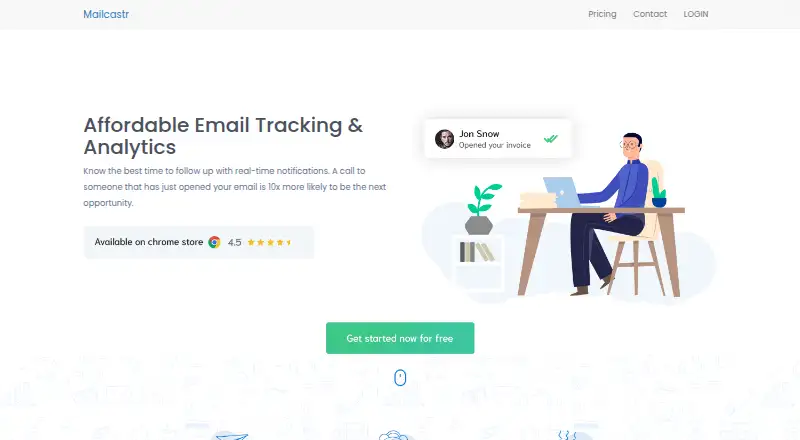 The Mailcastr homepage