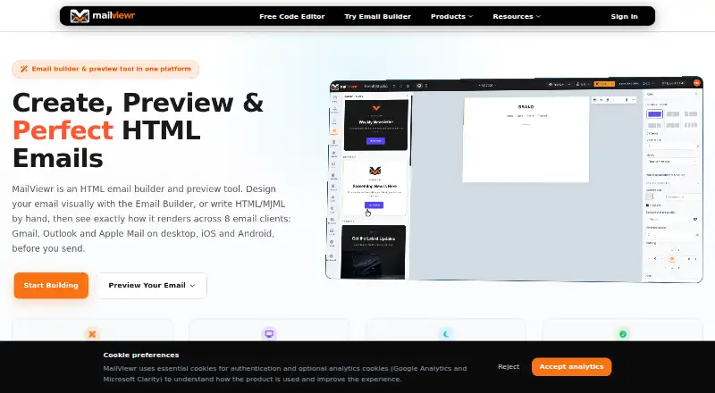 The MailViewr homepage