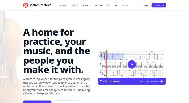 The MakesPerfect homepage