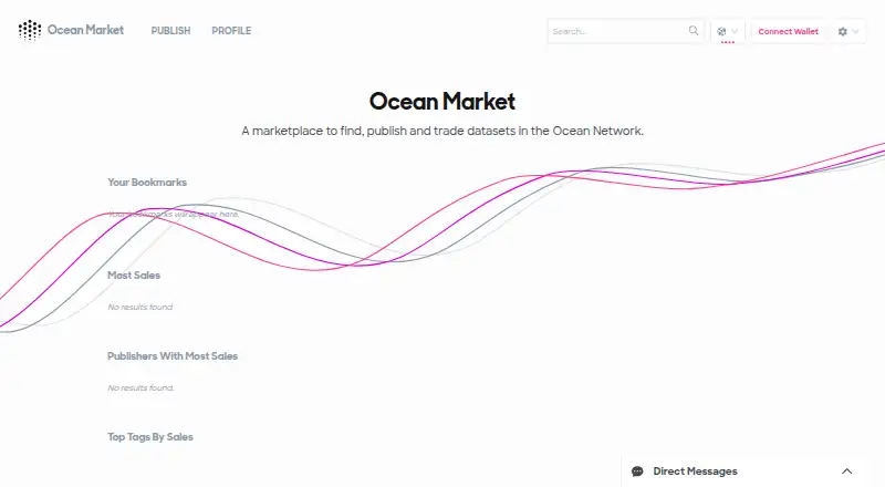 The Ocean Market homepage