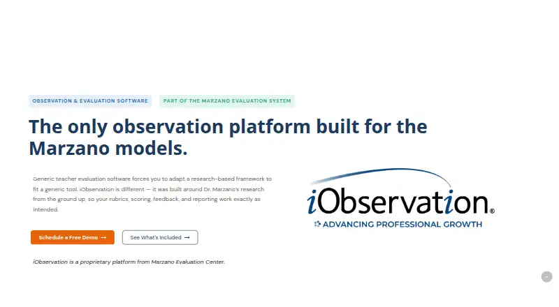 The iObservation homepage