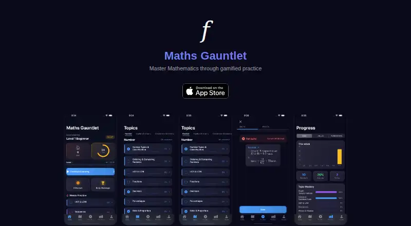 The Maths Gauntlet homepage