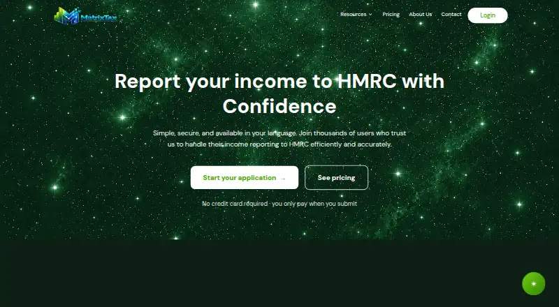 The MatrixTax homepage