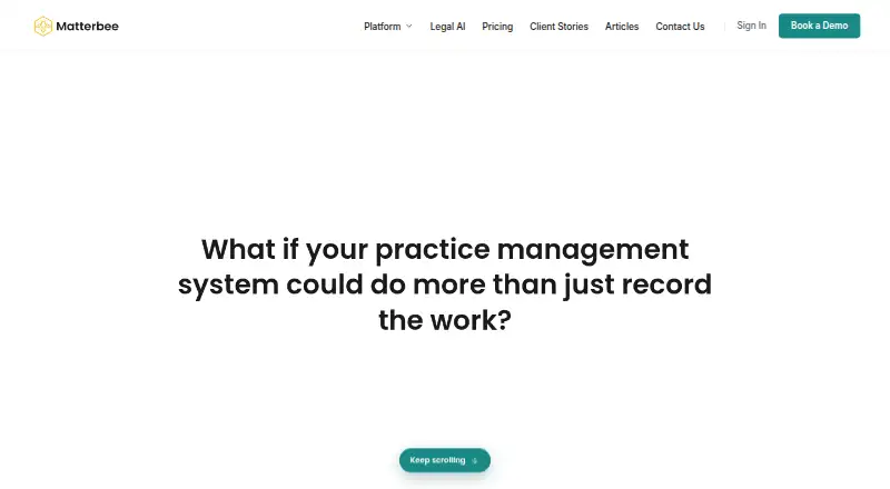 The Matterbee homepage
