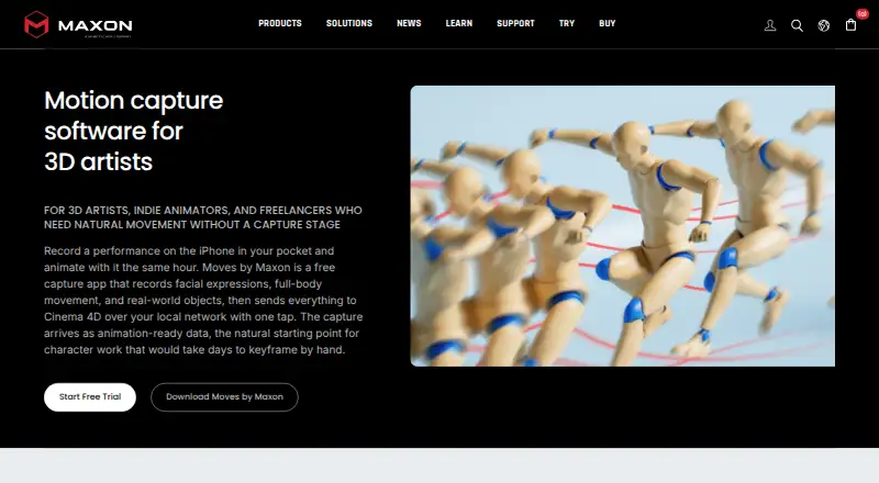 The Moves by Maxon homepage