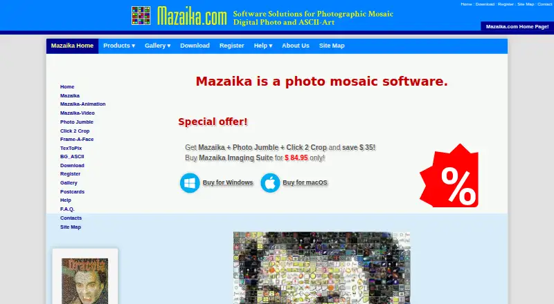 The Mazaika homepage