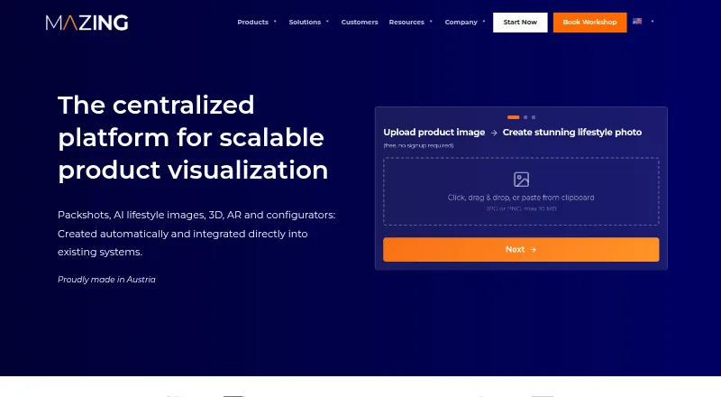 The Mazing homepage