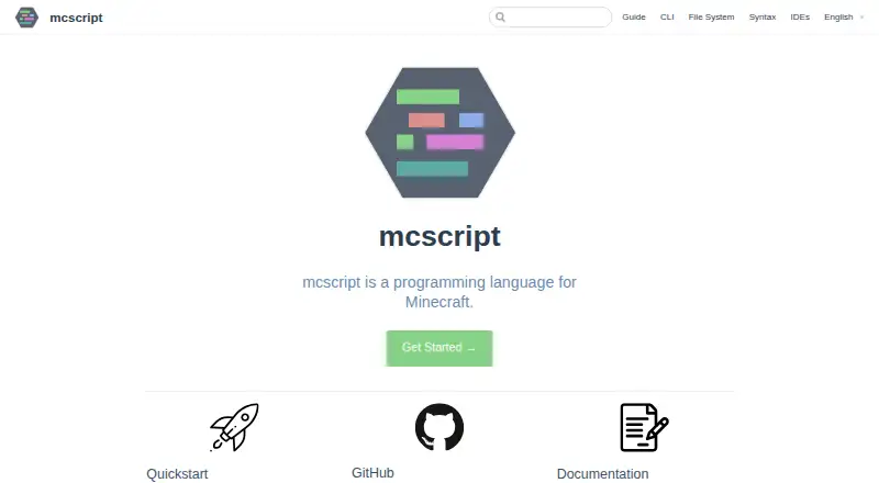 The Minecraft Script homepage