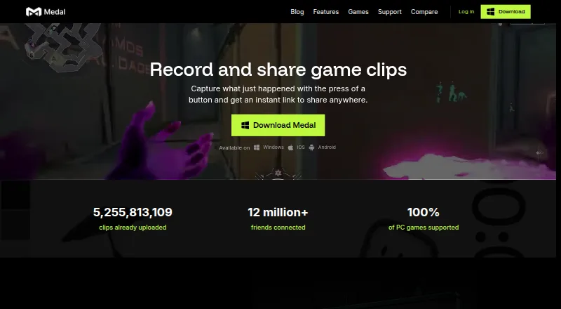 The Medal homepage