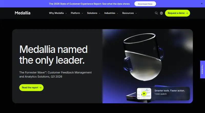The Medallia homepage