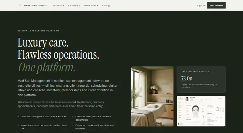 The Med Spa Management homepage