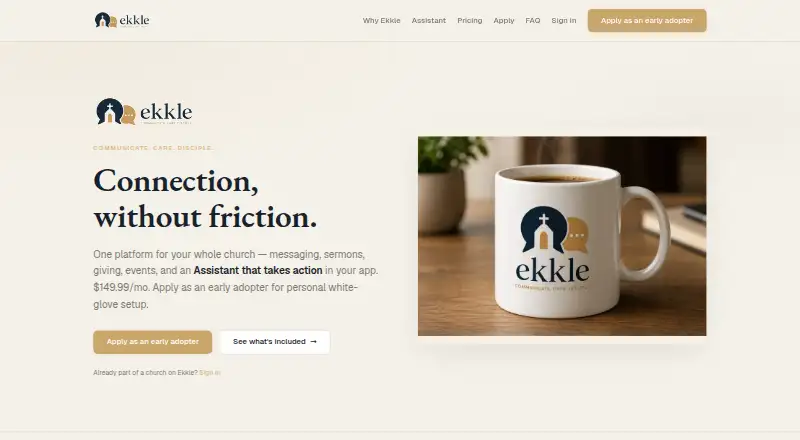 The Ekkle homepage